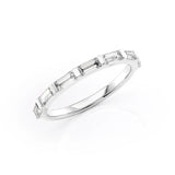 Moissanite Diamond Baguette Cut Wedding Ring