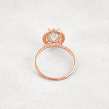 Hidden Accent Oval Cut Moissnaite Engagement Ring