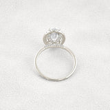 Hidden Accent Oval Cut Moissnaite Engagement Ring