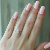 Moissanite Solitaire Oval Cut promise Ring For Women