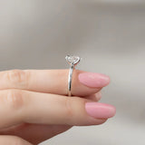 Moissanite Solitaire Oval Cut promise Ring For Women