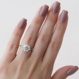 Moissanite Solitaire Round Cut Engagement Ring