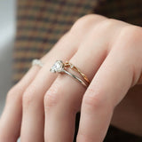 Moissanite Solitaire Round Cut Engagement Ring
