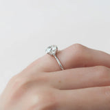 Moissanite Solitaire Round Cut Engagement Ring
