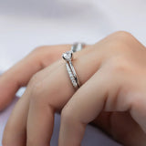 Moissanite Solitaire Round Cut Engagement Ring