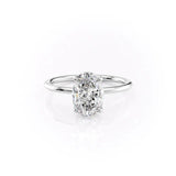Moissanite Solitaire Oval Cut promise Ring For Women