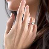 Solitaire Moissanite Princess Cut Engagement Ring