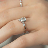 Unique Style Moissanite Pear Cut Fancy Engagement Ring