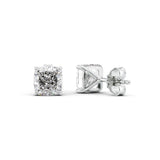 Cushion Cut Moissanite Diamond Solitaire Stud Earring
