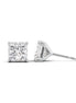 Colorless Moissanite Princess Cut Solitaire Stud Earring