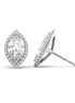 Marquise Cut Moissanite Halo Stud Earring Gift For Women