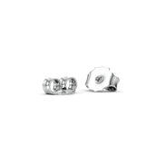 Radiant Cut Halo Moissnite Diamond Stud Earring