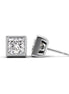 Moissanite Princess Cut Bezel Set Stud Earring Gift For Her
