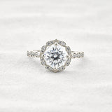 Vintage Moissanite Diamond Cushion Cut Promise Ring