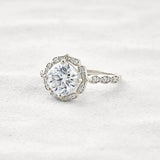 Vintage Moissanite Diamond Cushion Cut Promise Ring
