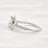 Vintage Moissanite Diamond Cushion Cut Promise Ring