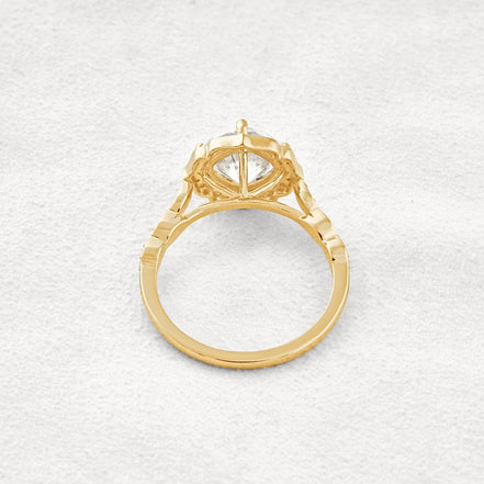 Vintage Moissanite Diamond Cushion Cut Promise Ring