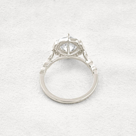 Vintage Moissanite Diamond Cushion Cut Promise Ring