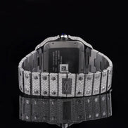 Fully White Color Full Roman Number Moissanite Watch
