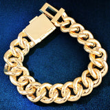 Cuban Link Iced Out Moissanite Diamond Bracelet