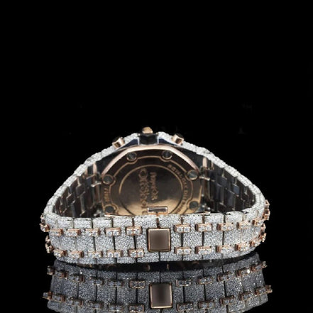Dual Tone Automatic Moissanite Watch