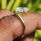 Oval Cut Solitaire Wedding Ring For Women