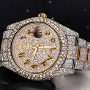 Arabic Dial Moissanite Diamond Datejust Luxury Watch