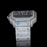 Fashionable Iced Out Full Moissanite Skeleton Wrist Watch Gift For Him