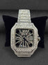 Moissanite Round Cut Skeleton Automatic Wrist Hip Hop Watch