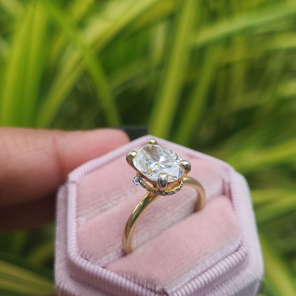 IGI Certified Oval Cut Lab Grown Diamond Engagement Ring