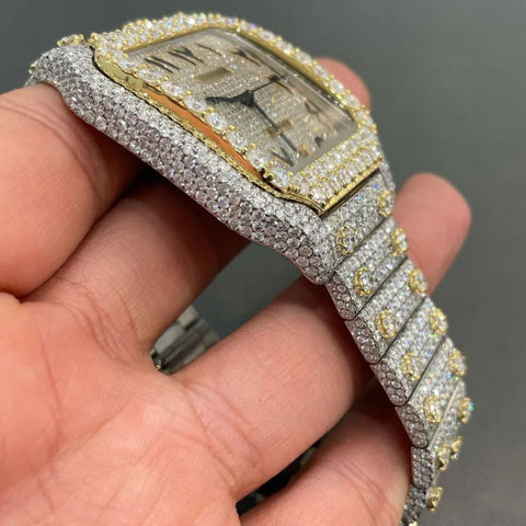 Arabic Dial D Color Moissanite Wrist Watch