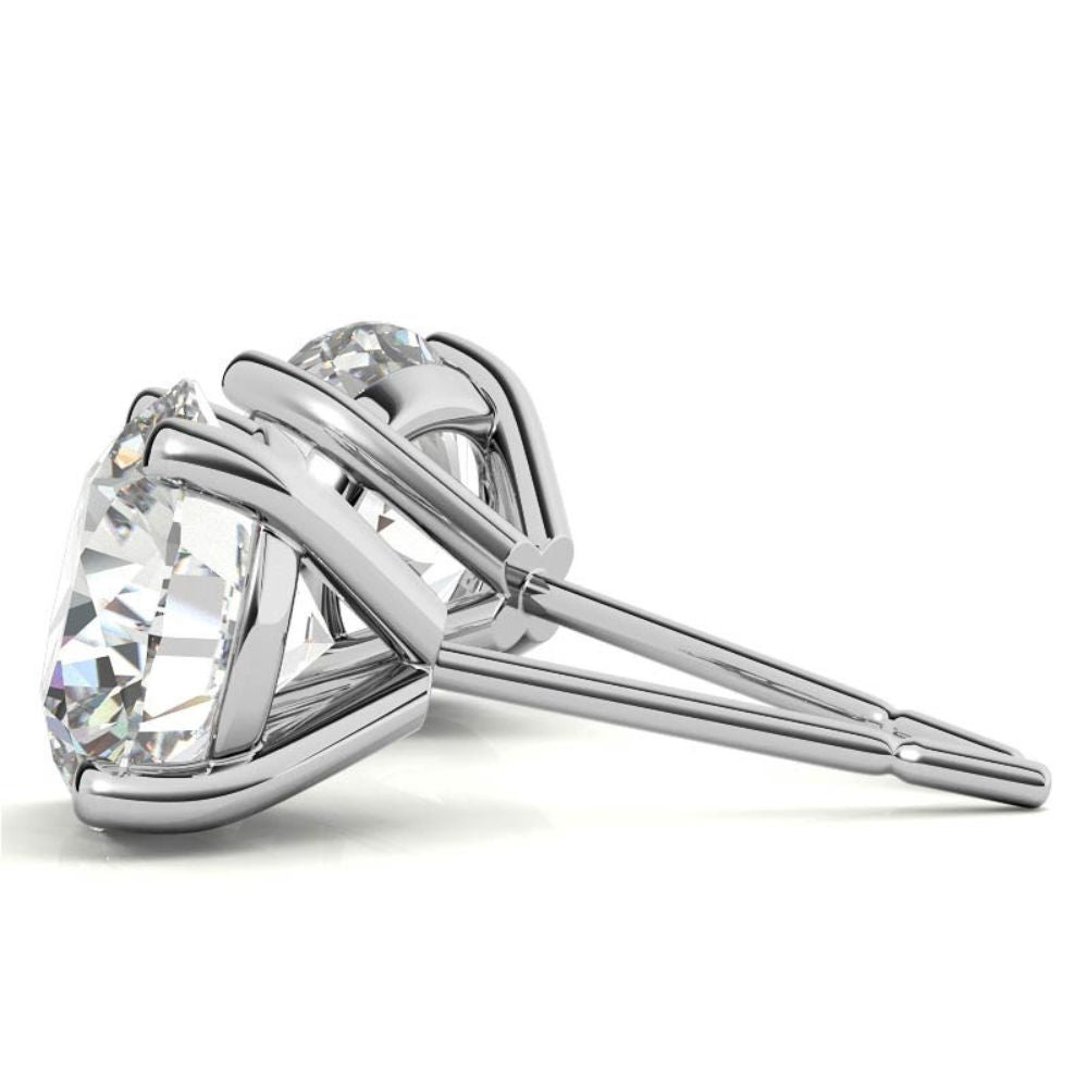 Sparkling Moissanite Round Cut Daily Wear Earrings