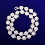 Moissanite Diamond Ball Link Chain For Men's