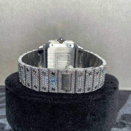 Arabic Dial Full White Moissanite Hip Hop Watch