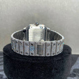 Arabic Dial Full White Moissanite Hip Hop Watch