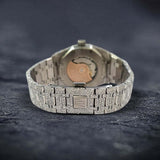 Black Stick Iced Out Moissanite Timeless Wrist Watch