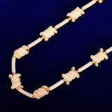 Barbed Wire Iced Out VVS1 Moissanite Chain For Men's