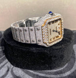 Yellow & White Dual Tone Elegant & Stylish Moissanite Watch