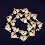 Iced Out Moissanite Diamond Broken Heart Cuban Chain