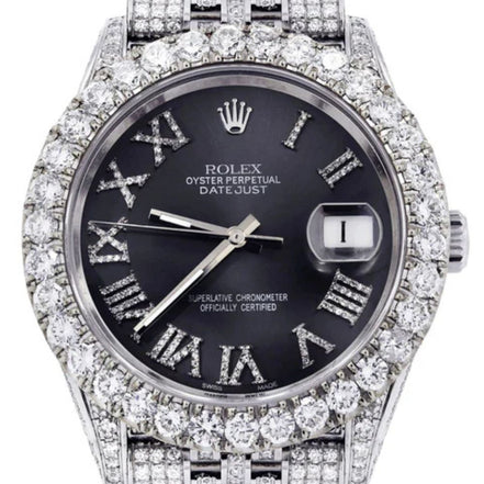 Stainless Steel Luxury Moissanite Handmade Watch