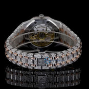 Iced Out Moissanite Diamond Dual Tone Luxury Watch
