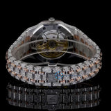 Iced Out Moissanite Diamond Dual Tone Luxury Watch
