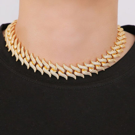 Cuban Link Iced Out Moissanite Chain For Men's