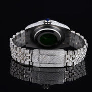 Date Just Fully Iced Out Moissanite Diamond Watch