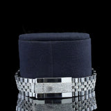 Blue Color Stainless Steel Moissanite Watch Gift For Men's