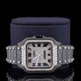 Moissanite Diamond Roman Dial Wrist Men's Watch