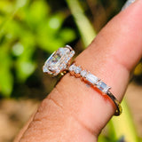 Rose Gold 2.5CT Radiant Cut Lab Grown Diamond Engagement Ring