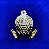 Men's Iced Out Moissanite Hip Hop Skull Gas Mask Pendant