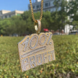 Name Plate Style Moissanite Diamond Iced Out Pedant