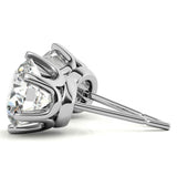 Everyday Round Cut Moissanite Stud Earrings With Push Back